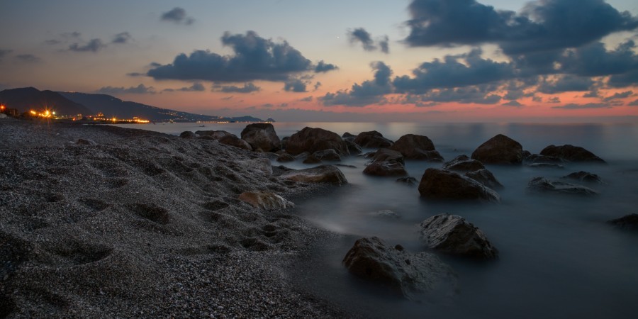 Spiaggia di Piraino al tramonto